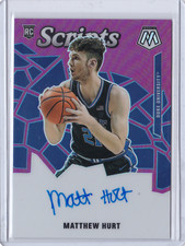 2021-22 Panini Chronicles Draft Mosaic MATTHEW HURT Purple Prizm AUTO RC 11/25