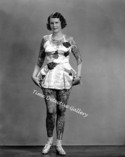 Tattooed Lady Betty Broadbent 2 - Vintage Photo Print