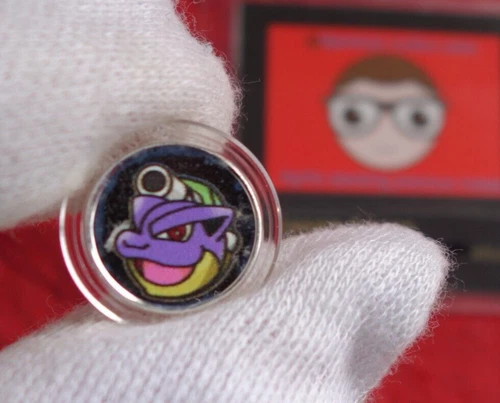 Pokémon Rare Blastoise 1 Gram .999 Fine SILVER Mini Proof Coin Color Round Frac.