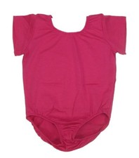 NEW Girl's hot pink dance gymnastics costume leotard M 2-4 or L 4-6 E67