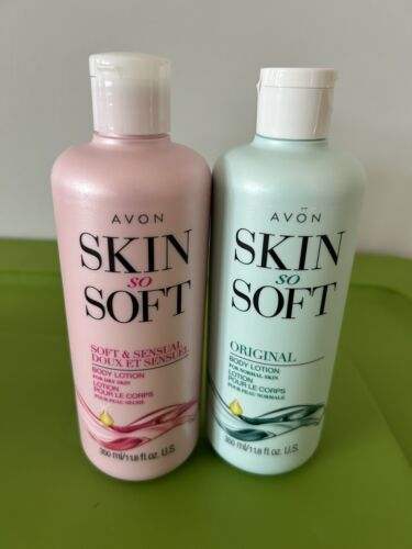 LOT OF 2 - AVON SKIN SO SOFT LOTION- 11.8 OZ - 1) ORIGINAL 1) SOFT&SENSUAL - NEW