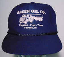 1990s Vintage Breen Oil Co Propane Fuel Snapback Trucker Hat Cap Choteau Montana