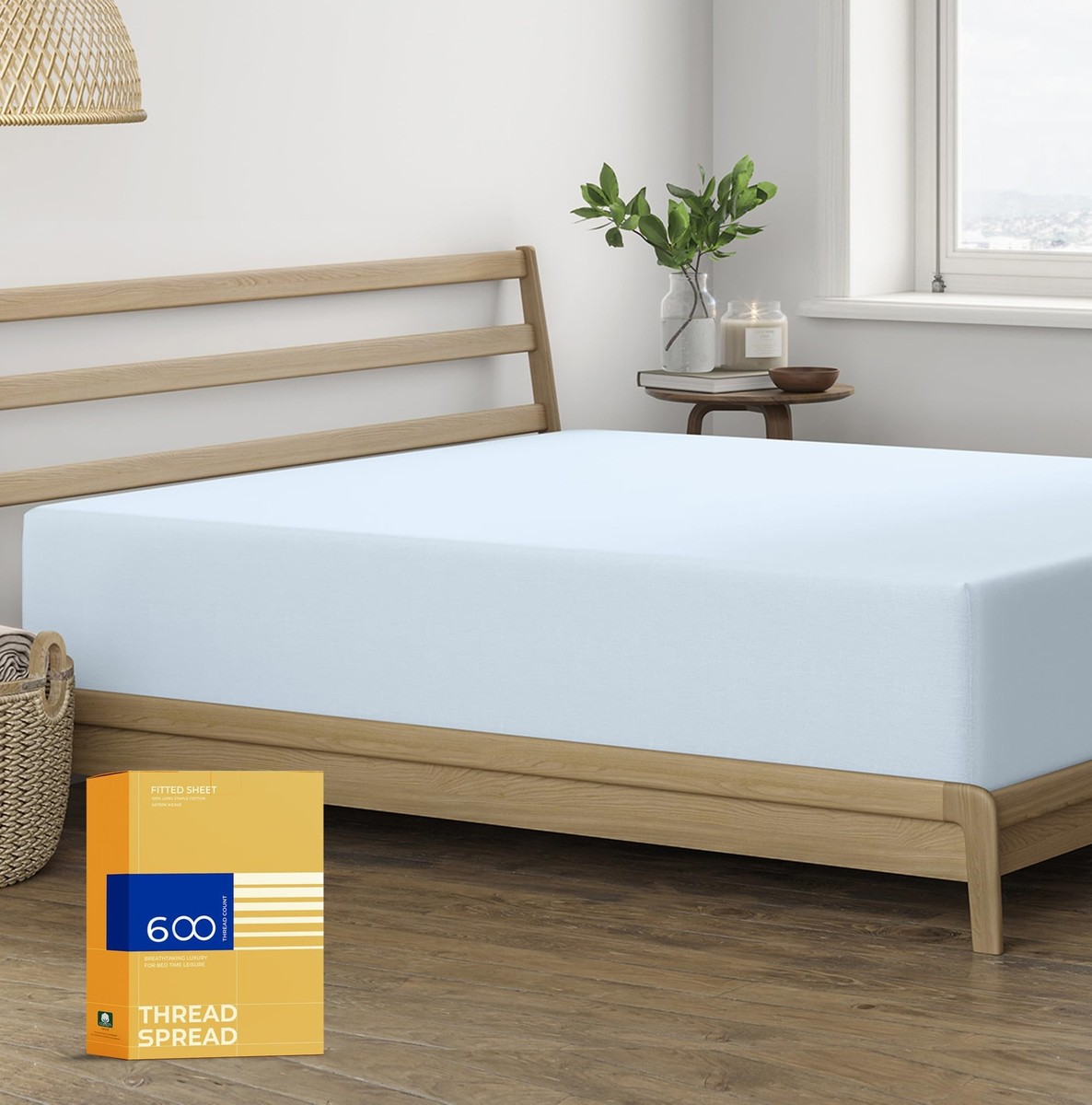 Minor Monkey Sábanas 100% de algodón egipcio, sábanas de 1000 hilos para cama de