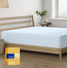 King Size Fitted Sheet Only - 100 Egyptian Cotton 600 Thread Count Deep Pock...