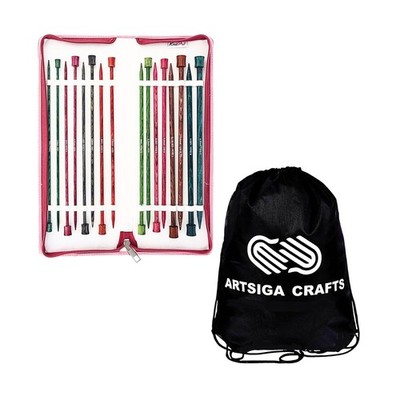 KnitPro Dreamz Deluxe Set 10 inch Straight Knitting Needles Size 4, 6, 7, 8, ...
