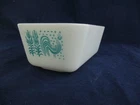 Vintage Pyrex 0502 1 1/2 Pt Amish Butterprint Refrigerator Dish Turquoise NO LID