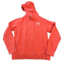 Under Armour Youth Size Large Pink Coral Hoodie Long Sleeve Pocket Cotton Cozy