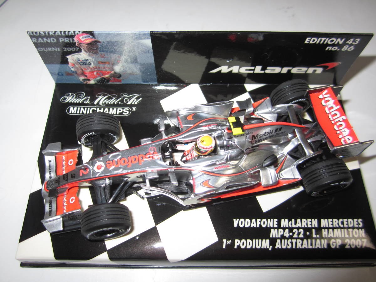 Pma Minichamps 1/43 Mclaren Mp4-22 2007 Australian Grand