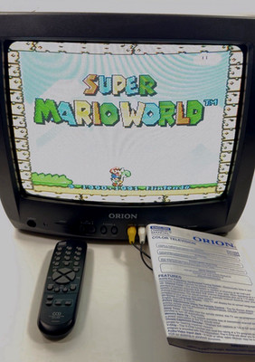 Orion TV1334 13'' CRT Retro Gaming TV Front Input w/ Remote Tested Works