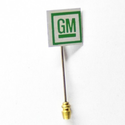 Vintage GM General Motors Metal Tie Lapel Stick Pin Badge 1970s
