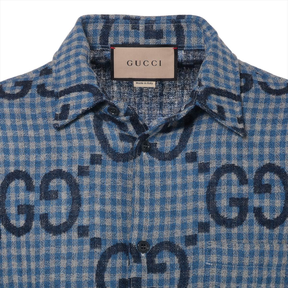 8万 GUCCI オーバーサイズ 半袖シャツ 44 国内本物 グッチ プレゼント 67020600011211-1.jpg