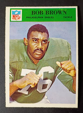 1966 Philadelphia #134 BOB BROWN Rookie Card Philadelphia Eagles/Nebraska EXMT. rookie card picture