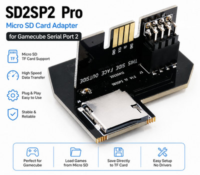 SD2SP2 Pro Micro SD TF Card Reader Adapter for GameCube Serial Port 2