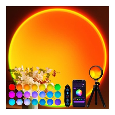 Sunset Lamp, Sun Light Projector for Aesthetic Room Decor,RGB Color Changing ...