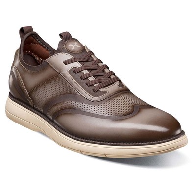 Stacy Adams Edgewood Taupe Herren Wingtip Elastisch Schnürschuhe