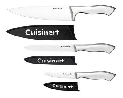 Cuisinart Classic Stainless Steel 3-Piece Knife Set with Blade Guards