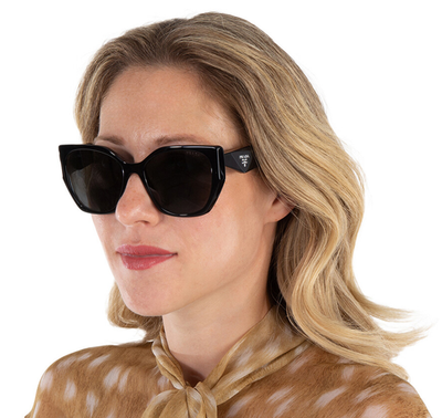 PRADA オルゴール 黒 PRADA PR 19ZS 1AB5SO Black Dark Grey Large Women Sunglasses | eBay