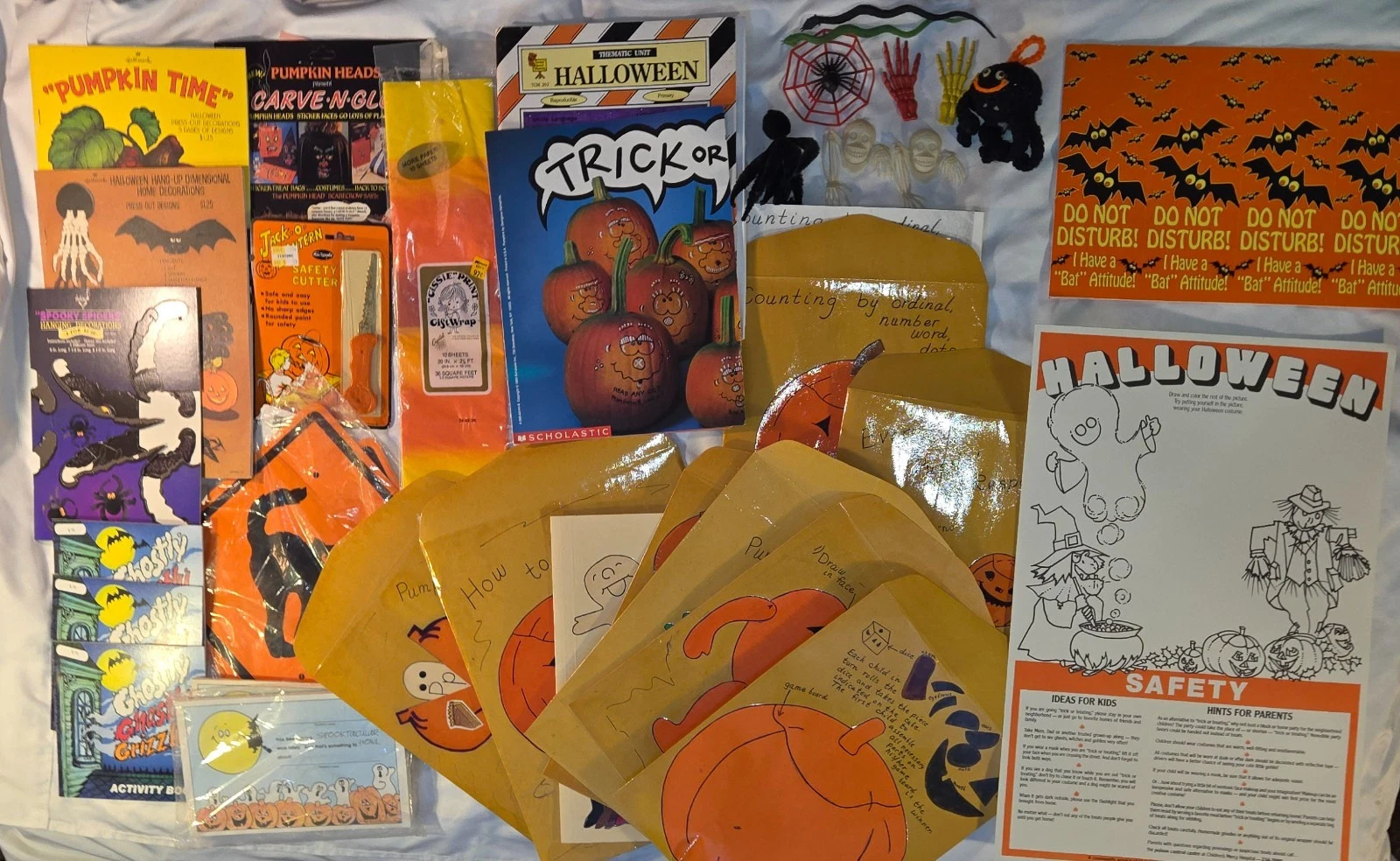 Halloween Classroom Elementary Decorations Games Bookmarks Awards Book Lot