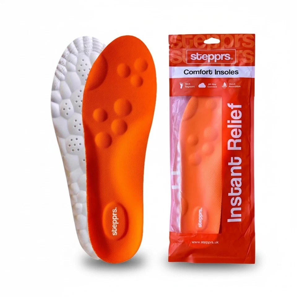 Original Stepprs Comfort Boosting Massage Insoles for Heel & Plantar Fasciitis - Image 2 of 4