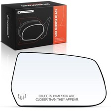 Right Passenger Side Heated Mirror Glass with Backing Plate Compatible with