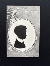 Antique Edwardian Hand-Cut Silhouette Portrait of A Boy Black White
