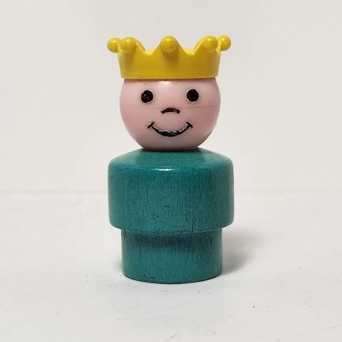 Vintage Fisher Price Little People Wooden Body Figure PRINCE for Castle Set 993