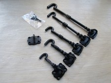 Rustic Cabin Hook and Eye Vintage Cast Iron Shed Door holder Gate Latch Lock