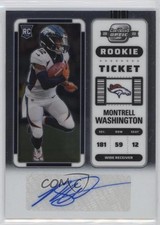2022 Panini Contenders Optic Rookie Ticket Montrell Washington #189 Auto 1d0h