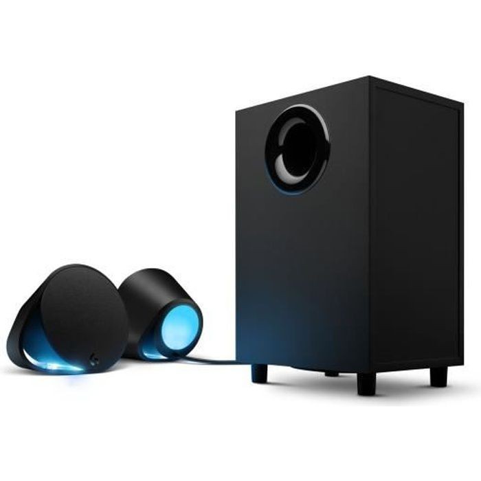 LOGITECH G560 Enceintes PC Noir dotées d'un Éclairage Réactif RGB