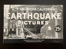 1933 Rare 24 SOUTHERN CALIFORNIA EARTHQUAKE PICTURES Booklet Disasters