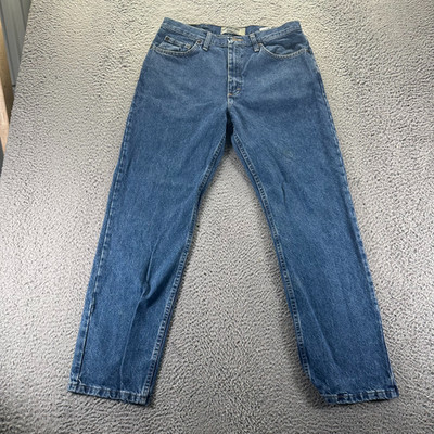 Wrangler Authentics Jeans Mens 34x30 Blue Cotton Denim Straight Utility Workwear