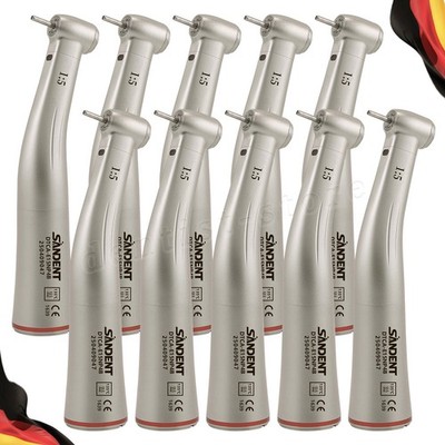 10PCS Dental 1:5 LED Winkelstück Fiber Optic Handstück Für NSK