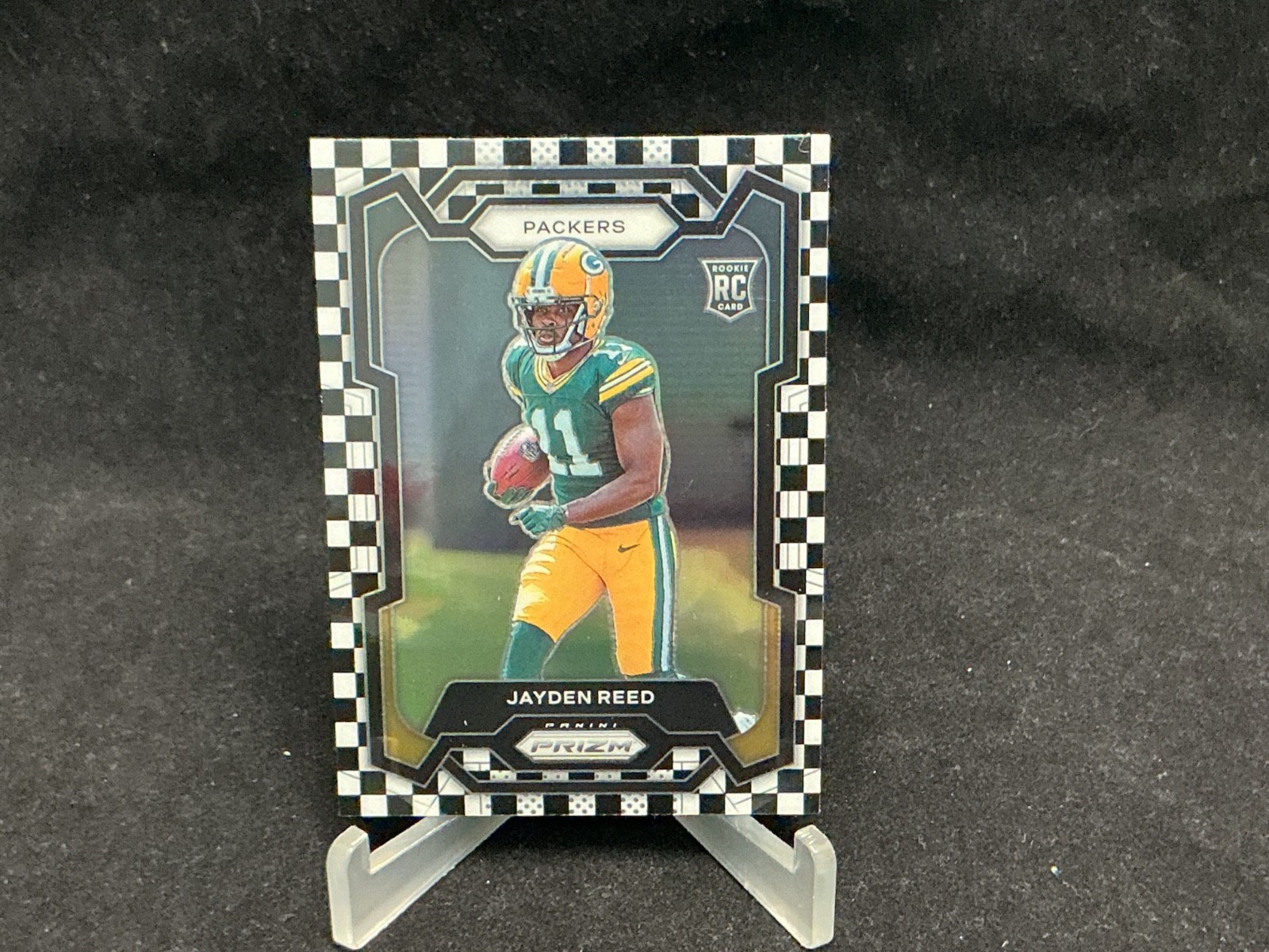 2023 Panini Prizm Jayden Reed #334 Black & White Checkerboard RC SP