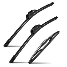 3 Wipers Factory Replacement for 26" 20" 14" B  J Front Wiper Rear Wiper  