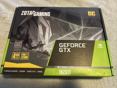 New Zotac GeForce GTX 1650 Gaming OC 4GB GDDR6 Graphics Card 1650