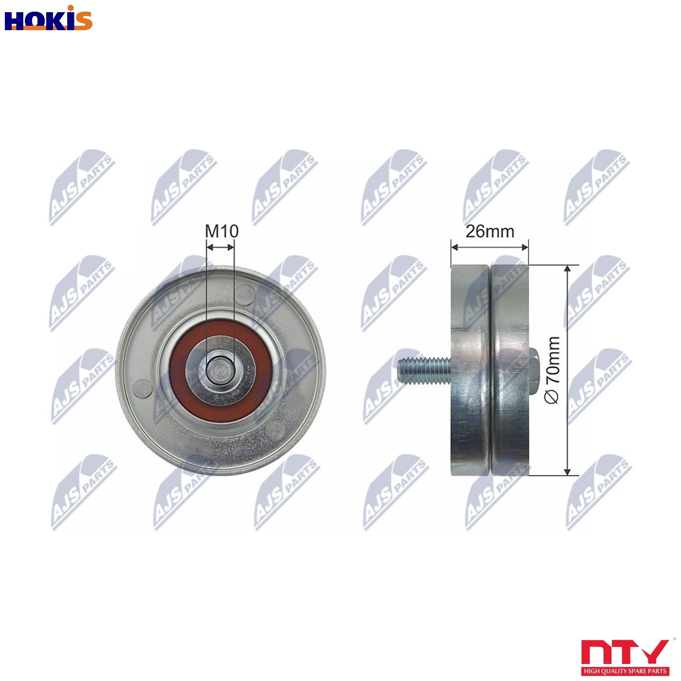 NTY RNK-CH-020 Deflection/Guide Pulley, V-ribbed belt for CHRYSLER,JEEP - Image 7