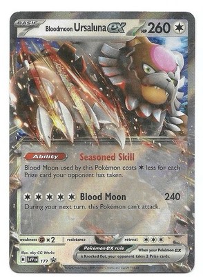 Bloodmoon Ursaluna ex 177 Sv: Scarlet & Violet Promo Cards Holo Pokemon TCG - NM