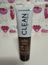 COVERGIRL Clean Invisible Foundation Makeup, 190 Deep Bronze New
