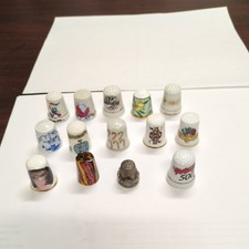 Lot of 14 Collectibles Thimbles Mixed Lot #1