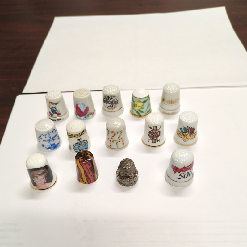 Lot of 14 Collectibles Thimbles Mixed Lot #1