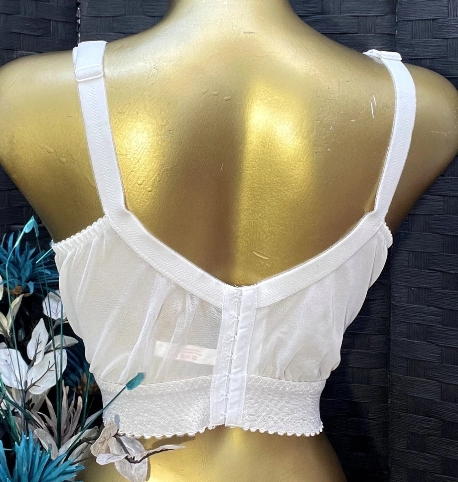 Sujetador Naturana de encaje blanco línea larga cobertura completa 38 C Foto 3 de 4