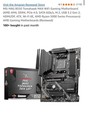 MSI Mag B550 Tomahawk Max WiFi AM4 and Corsair RM750e Power Supply