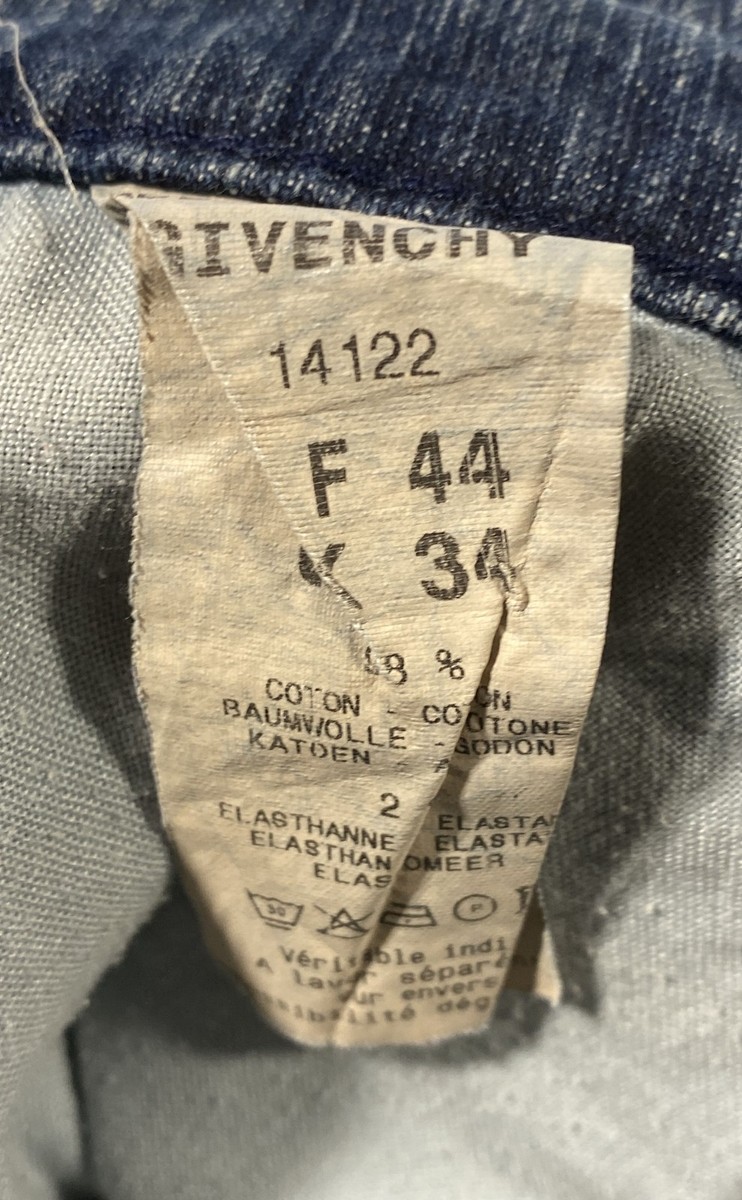 RISE専用 Givenchy Men's Vintage Y2K Blue High Rise Straight Leg Denim Jeans