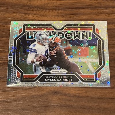 2021 Panini Prizm Myles Garrett #13 LOCKDOWN No Huddle Cleveland Browns
