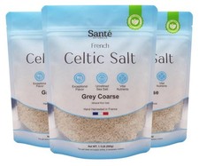 Sante Naturelle Celtic Salt Grey Coarse Sea Salt - 1.1lb 18oz Pack of 3,