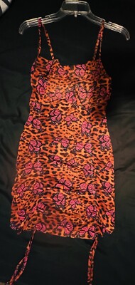 open lace back dress red leopard multiway mini cinch dress – HISSY FIT LTD main image 0