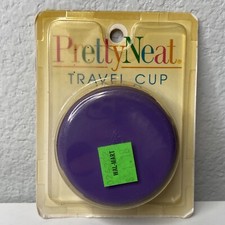 Vintage 1991 PrettyNeat Purple Collapsible Travel Case with Pill Case NOS