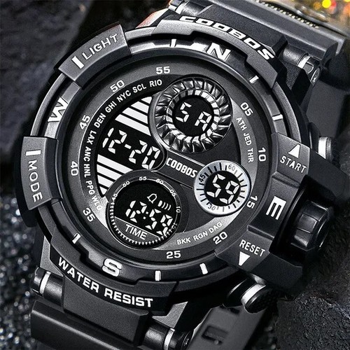 NEW Blue Sport Watches Digital Led Silicone Strap, Military. ONLY 2 LEFT!!!! - Picture 9 of 14