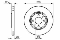 2X Bremsscheiben Vorne FüR CitroËN Peugeot Bosch 0986478834