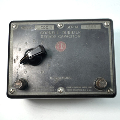 Vintage Cornell-Dubilier CDC-3 Decade Capacitor 1uF - 10 uF - Untested As-Is